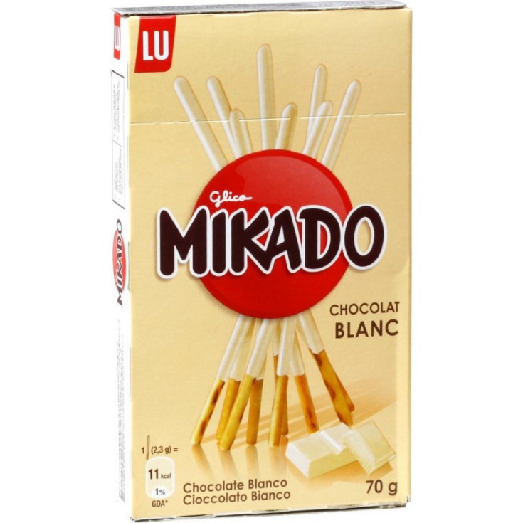 Palitos con chocolate blanco Mikado - 70g