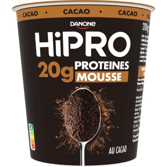 Mousse de chocolate proteico HIPRO x 200gr.