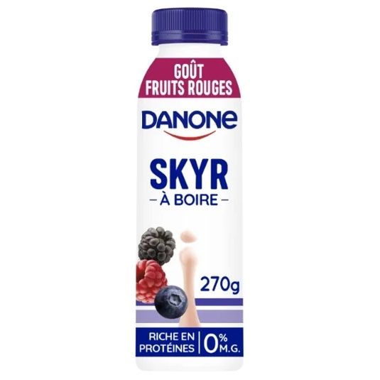 Skyr para beber Frutos Rojos 0% MG DANONE x 270gr.