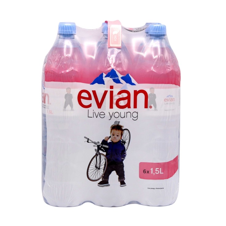 Agua mineral natural - Evian - 6x1,5l