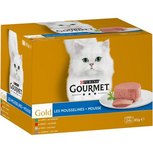 PURINA GOURMET GOLD Mousse MultiVariedad 24X85