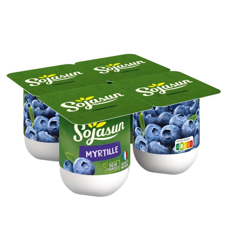 SOJASUN Postre de soja con sabor arandanos 4x100g