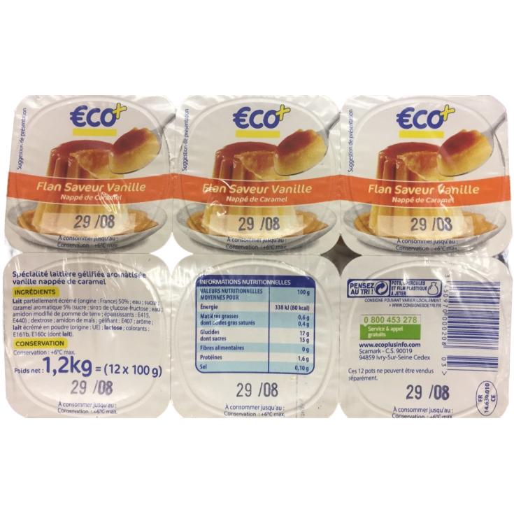 Flan de Vainilla Y Caramelo €CO+ - 12x100g