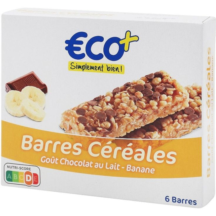 Barritas Choco Leche/Plátano €CO+ 6 uds - 120g