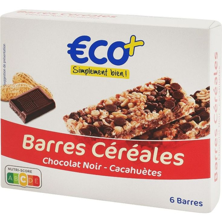 Barritas Choco Negro/Cacahuete €CO+ 6uds - 120g