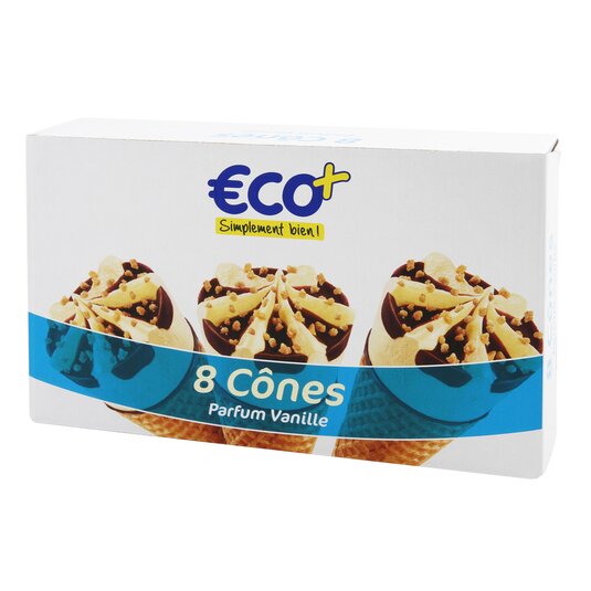 Conos con Sabor a Vainilla 8 uds €CO+ - 556g