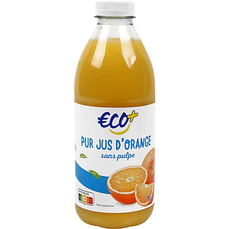 Zumo puro de naranja sin pulpa PET x1l. -ECO+