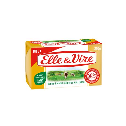 ELLE & VIRE Mantequilla ligeria suave 60% 250g