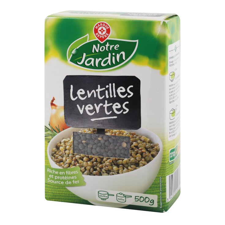 Lentejas Verdes Cocidas Notre Jardin - 500g