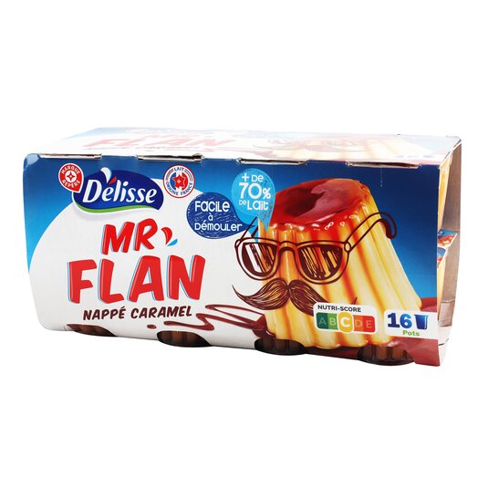 Flan de Vainilla Y Caramelo Délisse - 16x100g