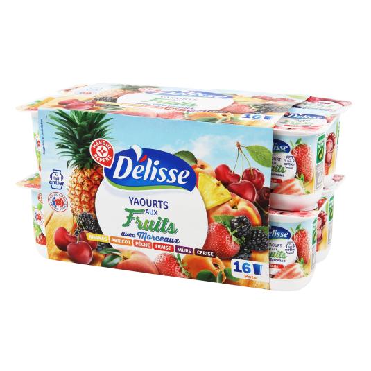 Iogurt de fruites amb trossos Délisse - 16x125g