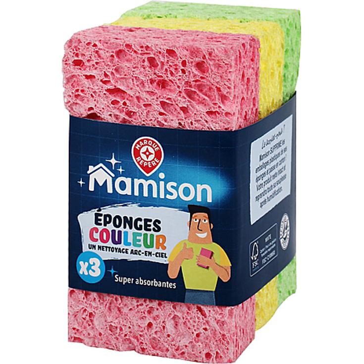 MAMISON Esponjas de colores x 3