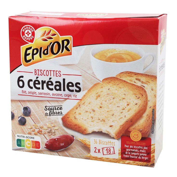 Biscotes 6 Cereales Epi D'Or - 300g