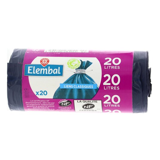 Bolsas basura s/autocierre 20L Elembal - 20 uds