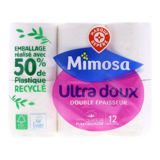 Papel higiénico doble capa Mimosa - 12 uds