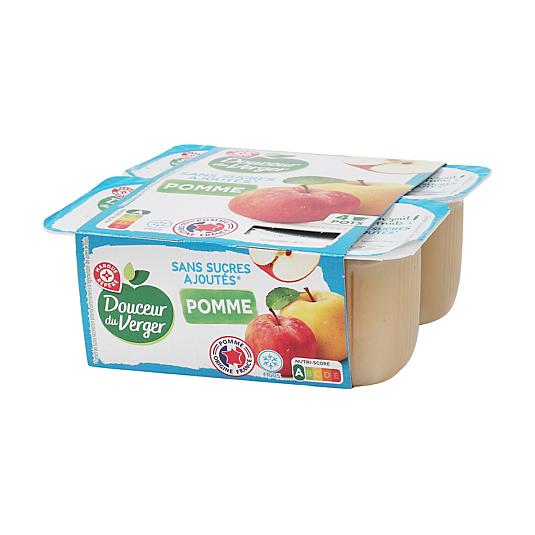 DOUCEUR DU VERGER Postre de poma sense sucre 4x97g