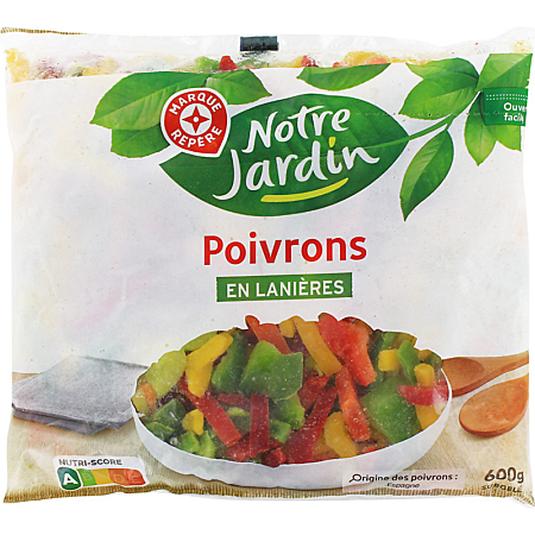 Tiras de pimiento congelado x 600gr. - NOTRE JARDIN