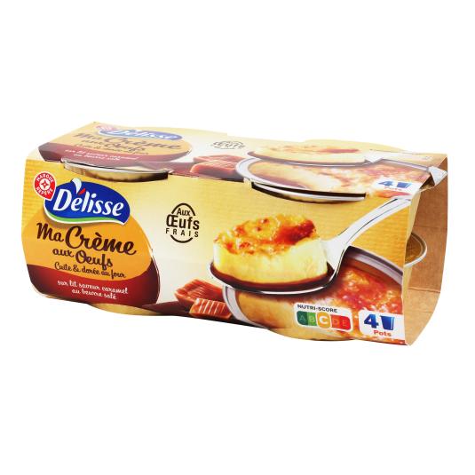 Flan Huevo Caramelo Mantequilla Délisse - 4x100g