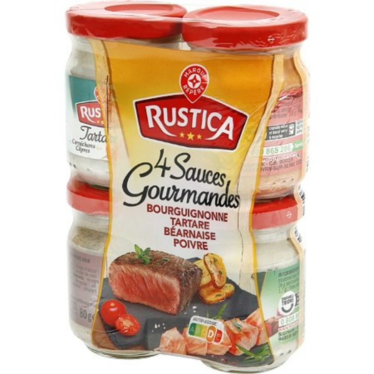 Salsas gourmet para carnes Rustica - 4x90ml