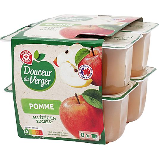 Compotas bajas en azúcar de manzana - 8 x 100 g