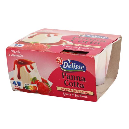 Panna Cotta con Frutos Rojos Délisse - 4x90g