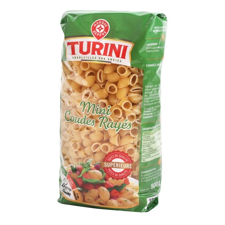 Pasta Mini Codos Rayados Turini - 500g