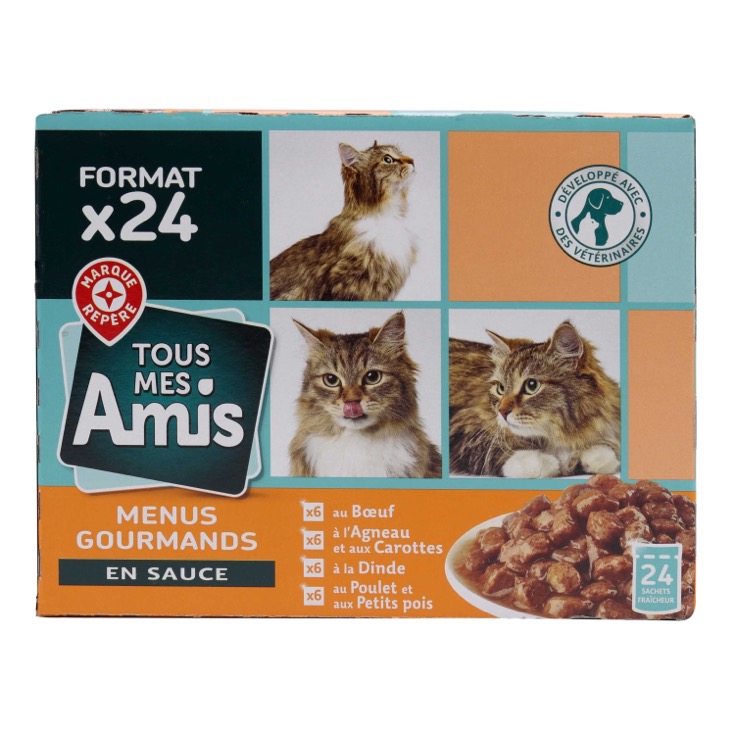 MIX Comida Gato Marque Repère - 24x100g