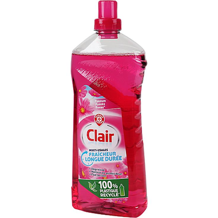 CLAIR Limpiador multiusos con aroma a flor rosa 1,5l