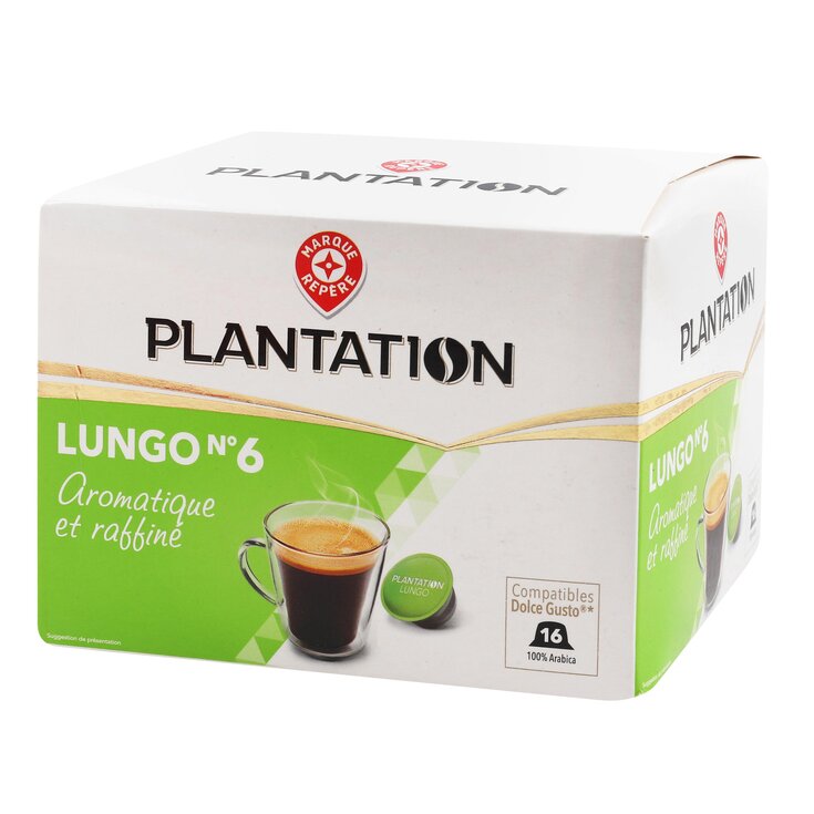 Café Cápsulas Lungo Dg Plantation - 16 uds