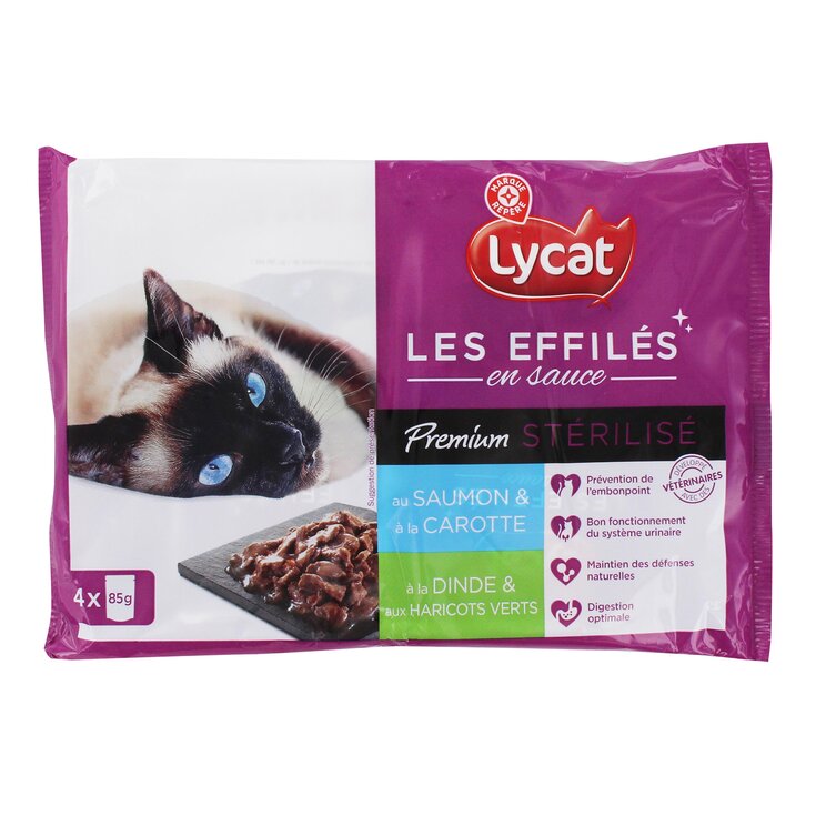 Láminas de Carne Y Pescado Lycat - 4x85g