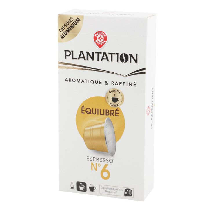 Café Cápsulas Espresso N6 10 uds - Plantation - 52g