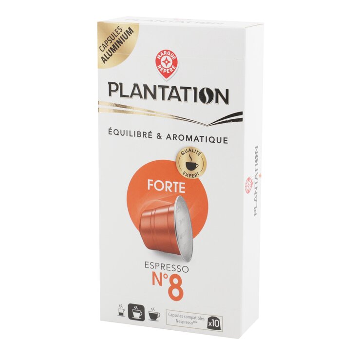 Café Cápsulas Espresso N8 10 uds - Plantation - 52g