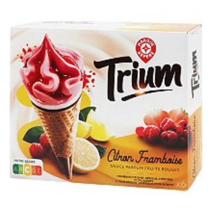 Cono de limón y frambuesa 6 uds Trium - 456g