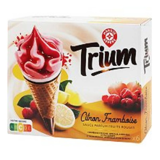 Cono de limón y frambuesa 6 uds Trium - 456g