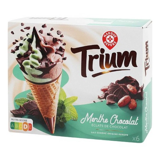 Cono de menta y chocolate 6 uds Trium - 456g