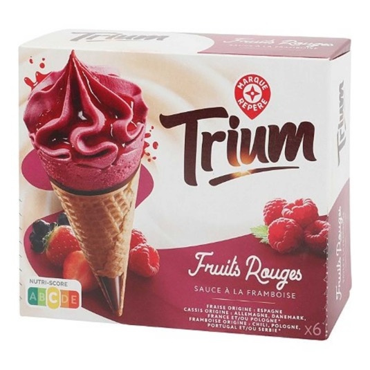 Cono de frutos rojos 6 uds Trium - 456g