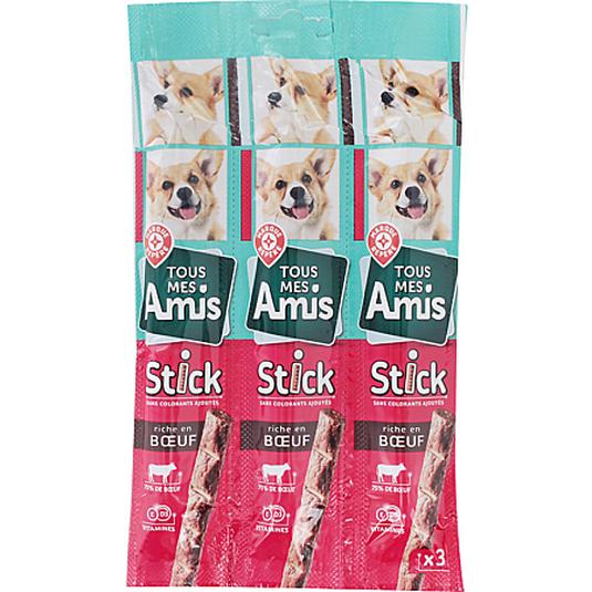 TOUS MES AMIS Sticks de carne de vacuno 3x11g 