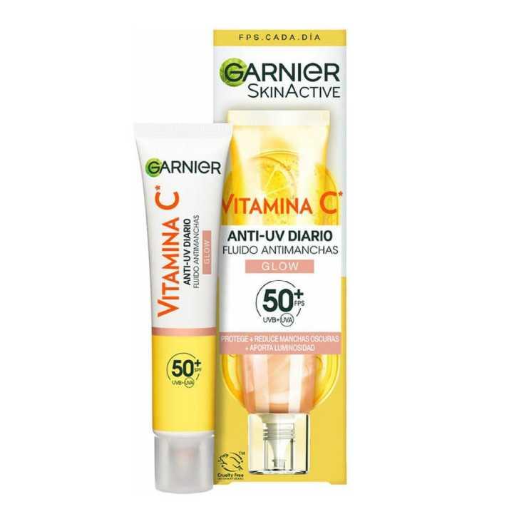 Skin Active fluido antimanchas Vitamina C Glow SPF-50+ 40ml