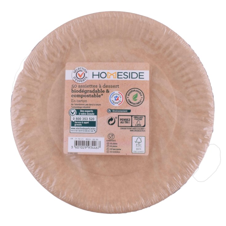 Platos Biodegradables 50 uds