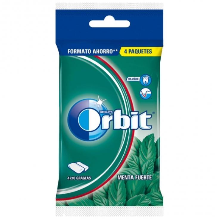 Chicles s/azúcar menta fuerte Orbit - 4x56g