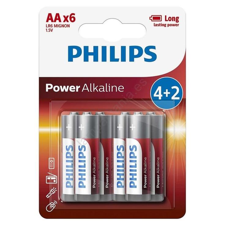  PHILIPS PILAS ALCALINAS 4+2 AA