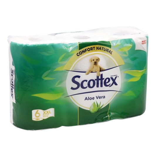 Papel Higienico Aloe Vera Scottex - 6 rollos