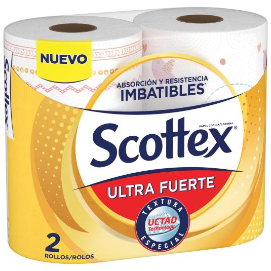 Papel de cocina ultra fuerte - Scottex - 2 rollos