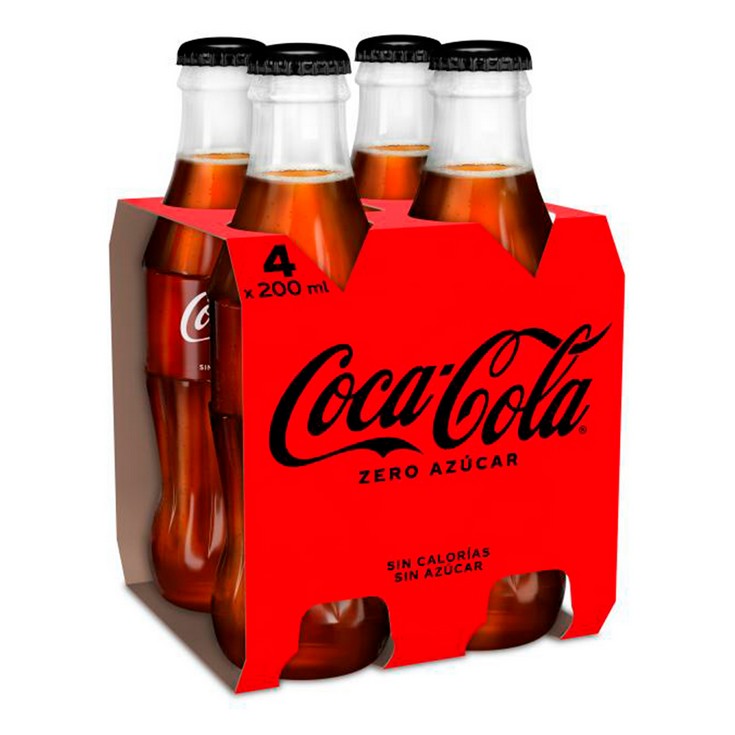 Refresco de cola Zero - Coca-Cola - 4x20cl