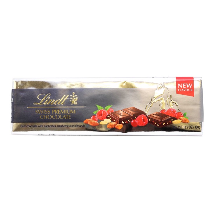 Chocolate negro frutos rojos y almendra Lindt - 300g