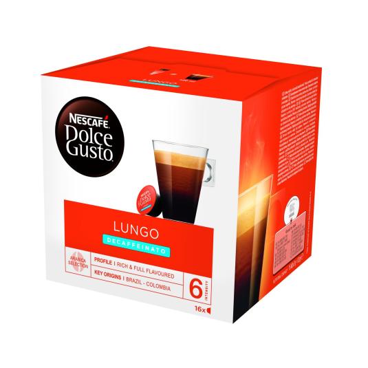 Café cápsulas Lungo Descafeinado - Dolce Gusto - 16 uds