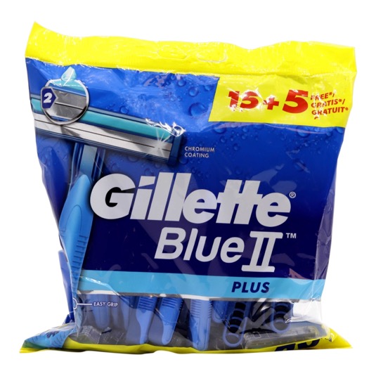 Maquinilla afeitar desechable Gillette Blue II - 15+5 uds