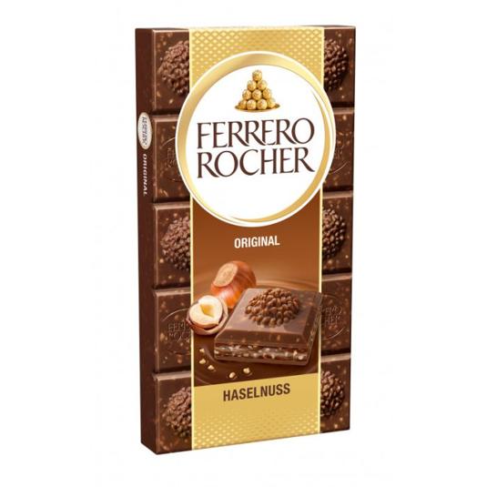 FERRERO TABLETA LECHE AVELLANA 90G