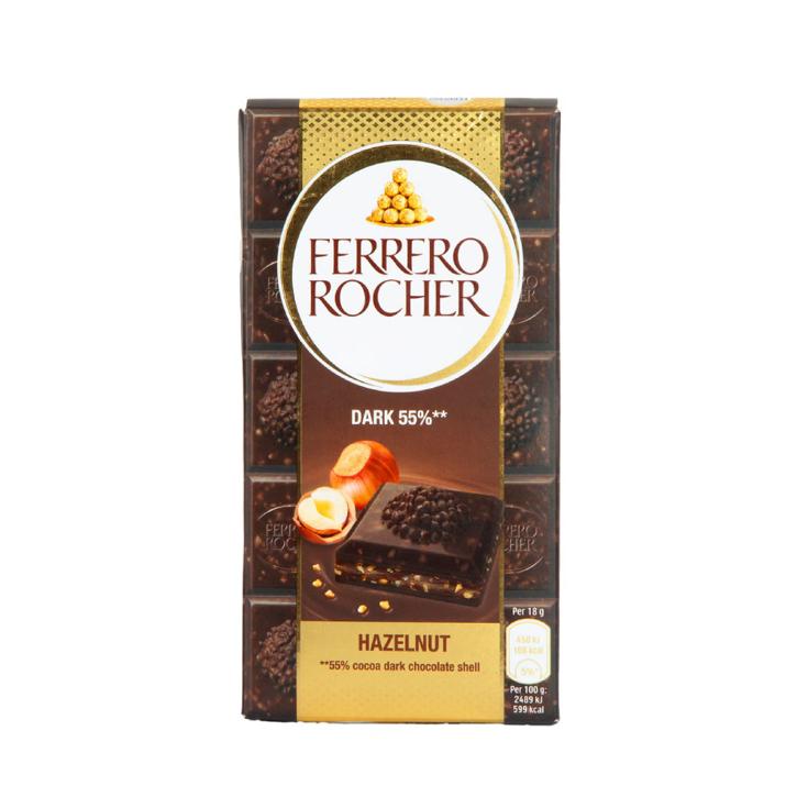 FERRERO TABLETA NEGRA AVELLANA 90G