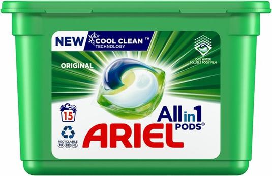 ARIEL Detergente todo en 1 en 15 capsulas